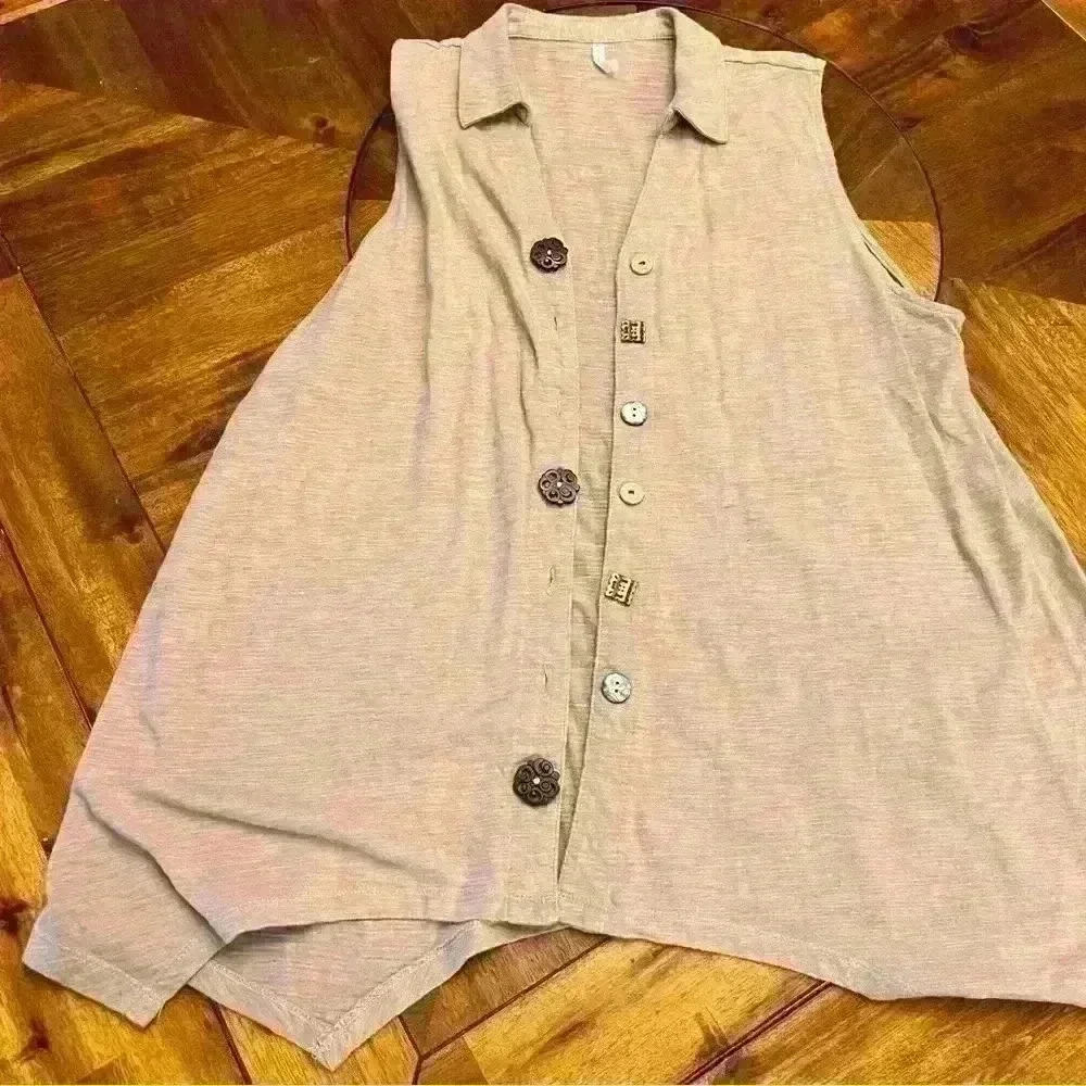 Passports boho mismatched buttons cardigan size XL READ DISCRIPTION